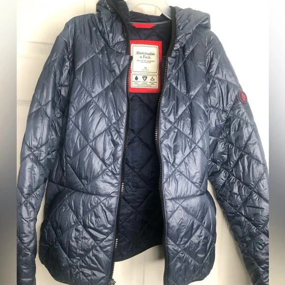 Abercrombie & Fitch Quilted Puffer Jacket —Medium— Blue - Picture 3 of 6